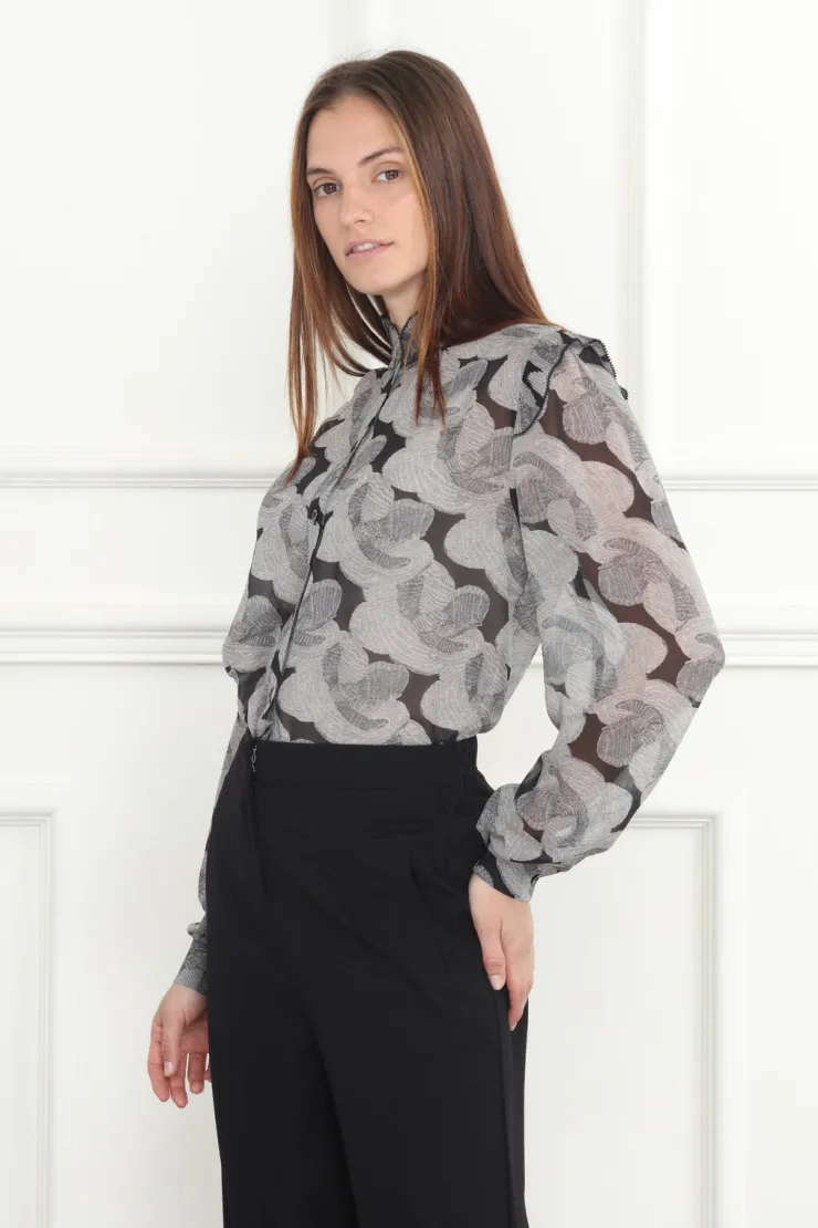 Hot Abstract Floral Print Blouse In Blouses|Shop All Matching Sets