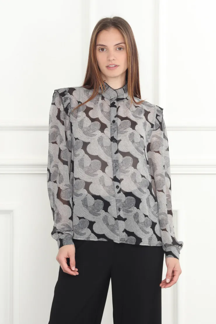 Hot Abstract Floral Print Blouse In Blouses|Shop All Matching Sets