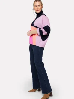 Outlet Abstract Roll Neck In Basics And Tees|Sweaters