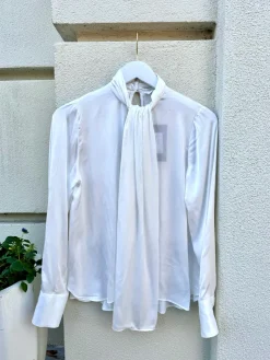 New Alexandra Satin Shirt In Blouses