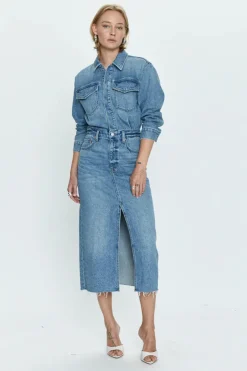 Fashion Amira Denim Dress In Denim