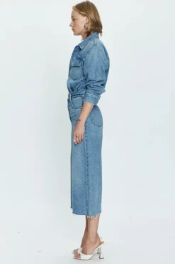 Fashion Amira Denim Dress In Denim