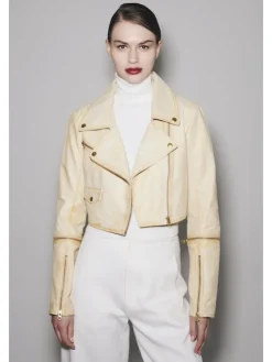 Hot Audra Vintage Leather Jacket In All Outerwear