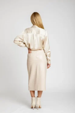 Outlet Ava Vegan Leather Pencil Skirt In Skirts