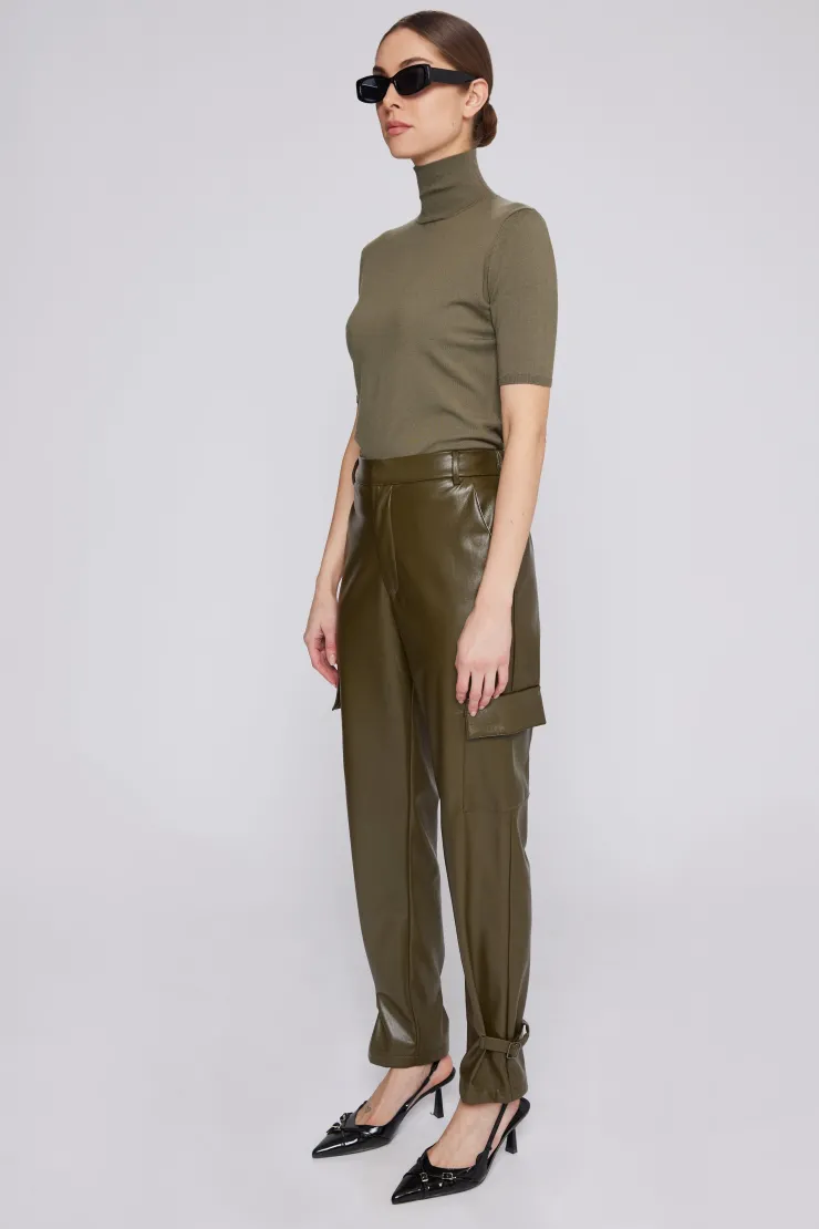 Best Bella Vegan Leather Cargo Joggers In Pants|Shop All Matching Sets