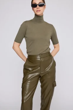 Best Bella Vegan Leather Cargo Joggers In Pants|Shop All Matching Sets