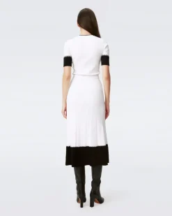 New Benedetta Midi Skirt In Black And Ivory Sweaters|Skirts