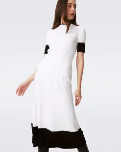 New Benedetta Midi Skirt In Black And Ivory Sweaters|Skirts