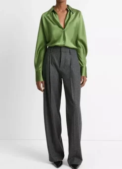 Sale Bias Long Sleeve Blouse In Blouses