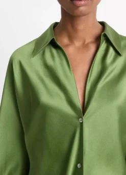 Sale Bias Long Sleeve Blouse In Blouses
