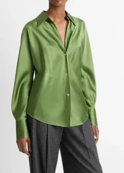 Sale Bias Long Sleeve Blouse In Blouses