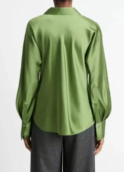 Sale Bias Long Sleeve Blouse In Blouses
