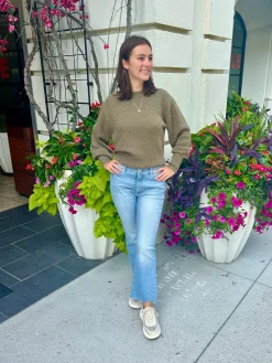 Sale Blouson Sleeve Crew Sweater In Sweaters