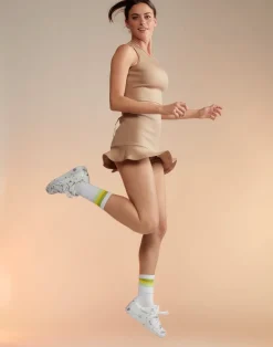 Outlet Bonded Mini Skirt In Tan Skirts