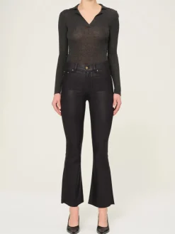 New Bridget Cropped Coated Denim In Denim|All Outerwear