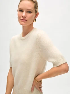 Sale Brushed Cashmere Tee In Sweaters