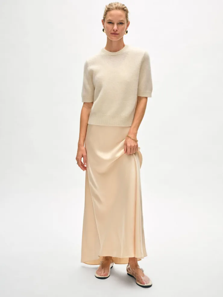 Sale Brushed Cashmere Tee In Sweaters