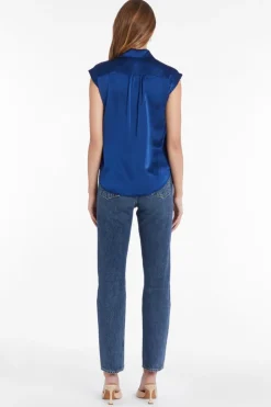 Hot Calvin Silk Top In Blouses