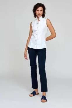 Sale Camisa Olvera Blouse In Blanco Blouses
