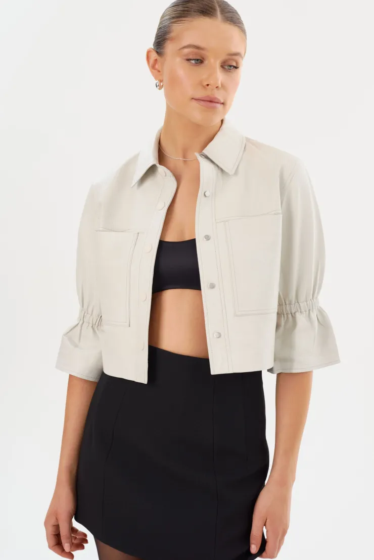 Outlet Carolina Ruffle Sleeve Jacket In All Outerwear