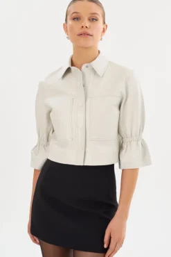Outlet Carolina Ruffle Sleeve Jacket In All Outerwear