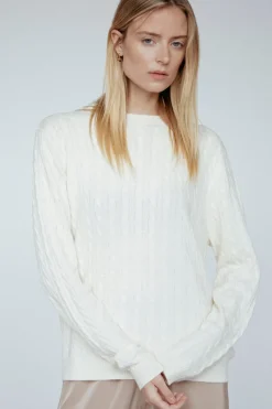 Discount Cashmere Braided Crew Sweater In Sweaters