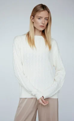 Discount Cashmere Braided Crew Sweater In Sweaters