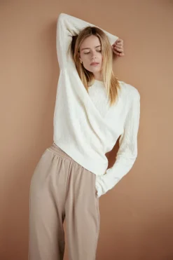 Discount Cashmere Braided Crew Sweater In Sweaters