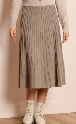 Clearance Catherine Merino Wool Pleated Knit Skirt In Sweaters|Skirts