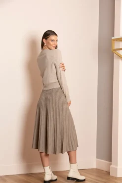 Clearance Catherine Merino Wool Pleated Knit Skirt In Sweaters|Skirts
