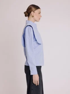 Hot Celes Hidden Button Shirt In Blouses