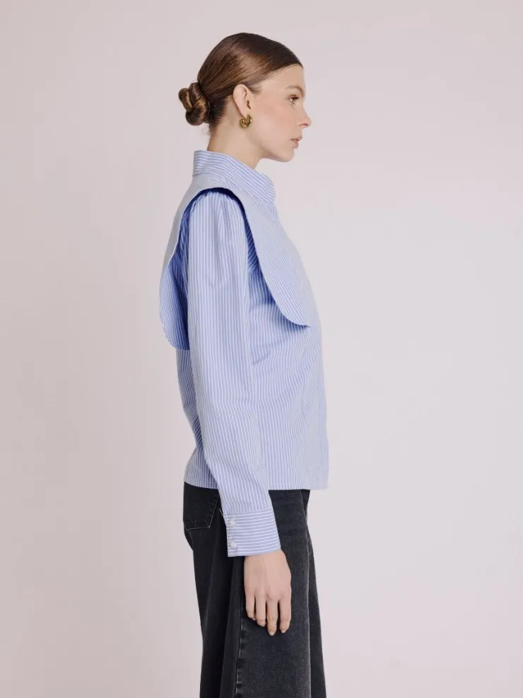 Hot Celes Hidden Button Shirt In Blouses