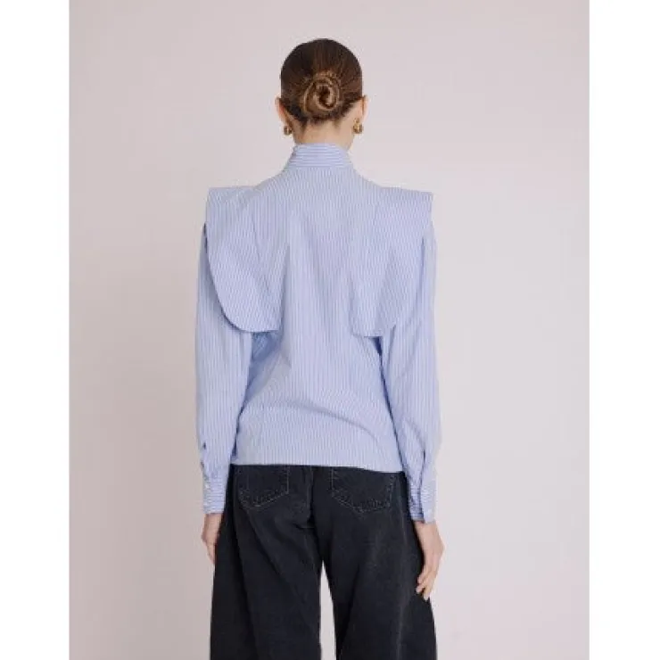 Hot Celes Hidden Button Shirt In Blouses