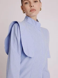 Hot Celes Hidden Button Shirt In Blouses