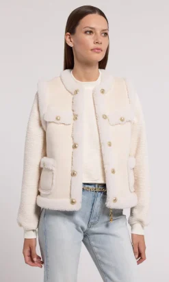 Clearance Chad Vegan Suede Shearling Vest In All Outerwear