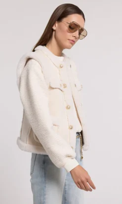 Clearance Chad Vegan Suede Shearling Vest In All Outerwear