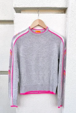 Best Chevron Sleeve Crew Sweater In Sweaters