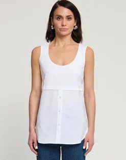 Best Claire Sleeveless Layering Top In Basics And Tees
