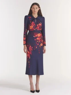 Discount Claudia Midi Dress In Flori Special Occasion Dresses