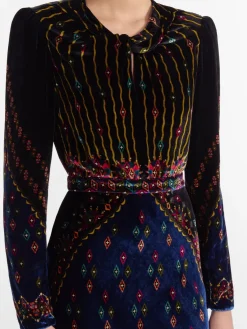 Clearance Claudia Velvet Midi Dress In Special Occasion Dresses