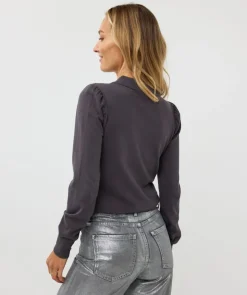 Sale Collared Button Detail Sweater In Sweaters