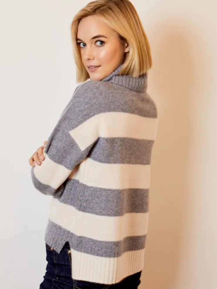 Best Color Block Turtleneck In Sweaters