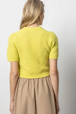 Hot Cropped Cable Sweater In Sweaters