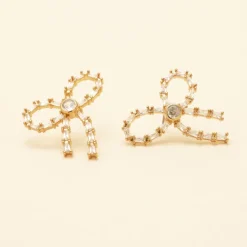 Outlet Crystal Bow Studs In Earrings