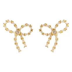 Outlet Crystal Bow Studs In Earrings