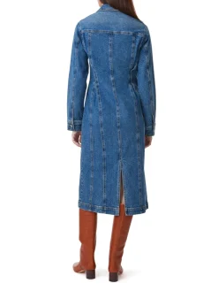 Best Denim Midi Dress In Denim