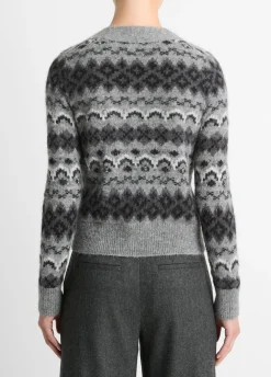 Clearance Fair Isle Cardigan In Heather Sweaters