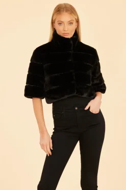 Outlet Faux Fur Paneled Cropped Jacket In All Outerwear