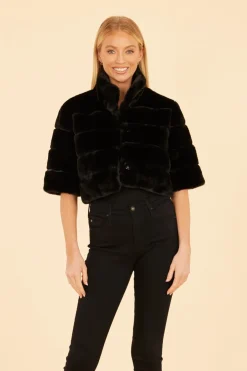 Outlet Faux Fur Paneled Cropped Jacket In All Outerwear