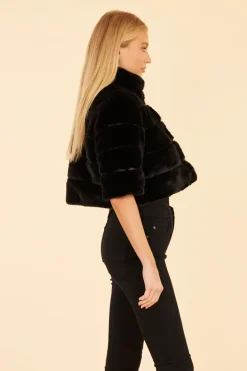 Outlet Faux Fur Paneled Cropped Jacket In All Outerwear